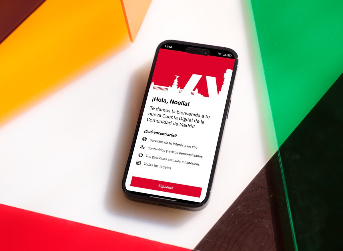 Cuenta Digital — mobile welcome screen