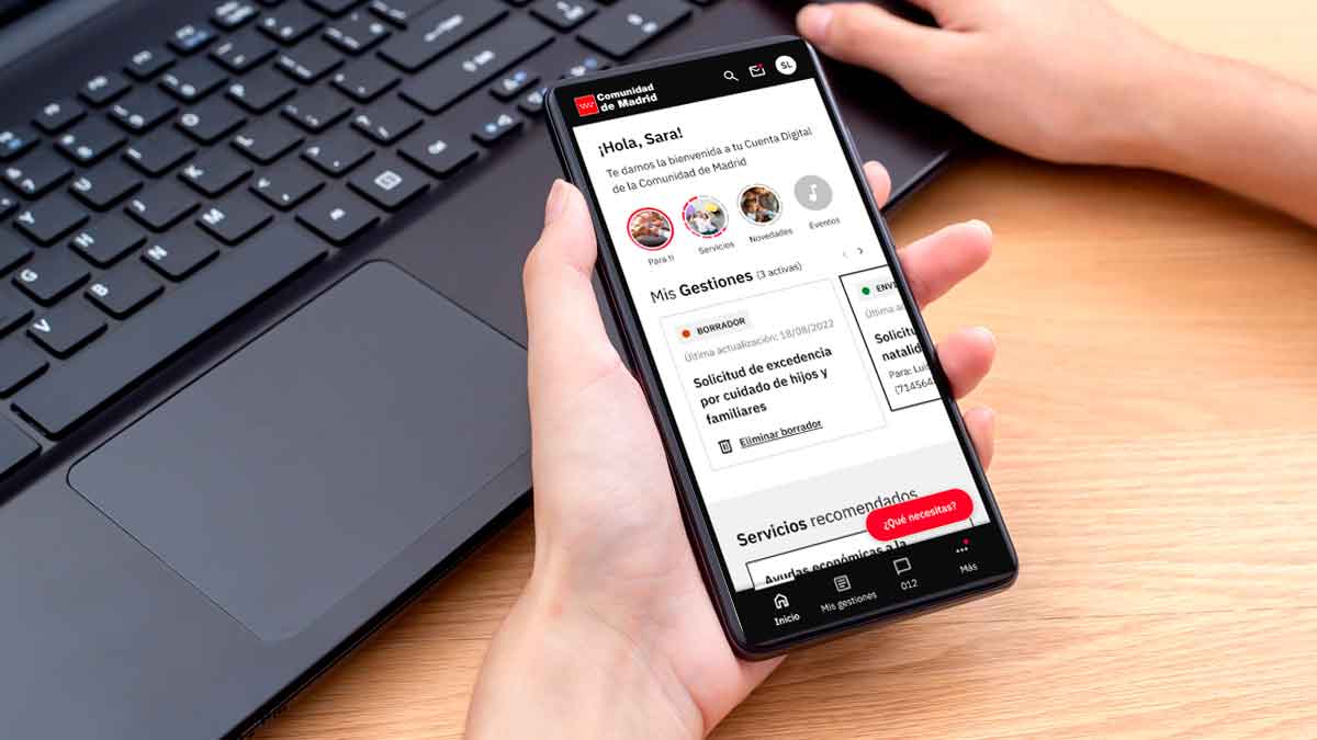 Cuenta Digital app in real use