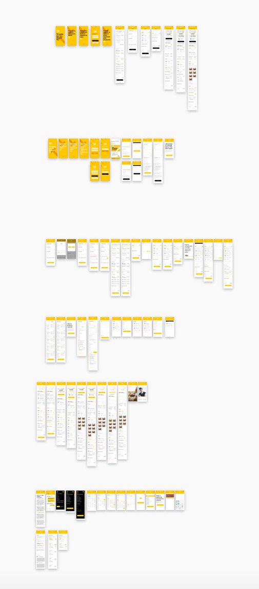 Yay! customer app — complete screen flow