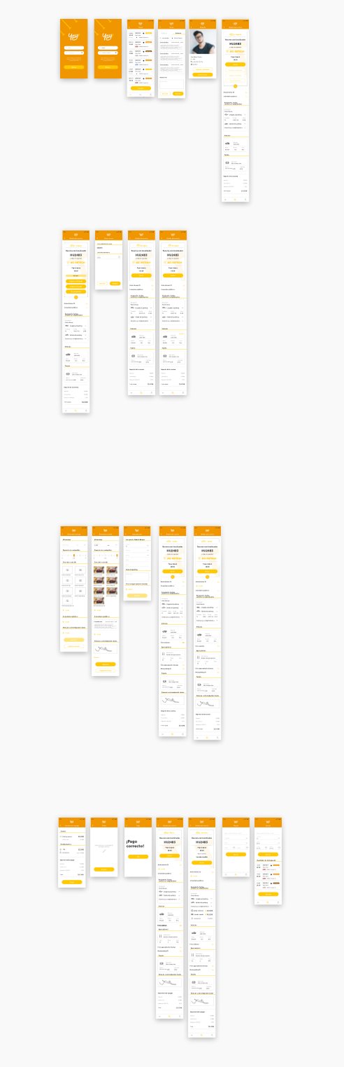 Yay! valet app — complete screen flow